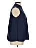 Ellos Blue Sleeveless Button-Down Shirt Size 16 - photo 4