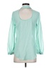 Mine 100% Polyester Teal Long Sleeve Blouse Size S - photo 2