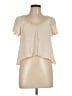Assorted Brands 100% Rayon Ivory Short Sleeve Blouse Size L - photo 1