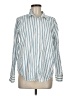 Ann Taylor Stripes Blue Long Sleeve Button-Down Shirt Size M - photo 1