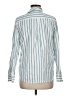 Ann Taylor Stripes Blue Long Sleeve Button-Down Shirt Size M - photo 2