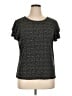 Adrianna Papell Black Short Sleeve Top Size XL - photo 1