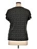 Adrianna Papell Black Short Sleeve Top Size XL - photo 2