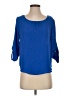 Mine 100% Polyester Blue 3/4 Sleeve Blouse Size S - photo 1