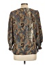 Sunny Leigh 100% Polyester Paisley Gray 3/4 Sleeve Blouse Size L - photo 2