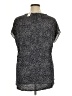 Ann Taylor LOFT 100% Rayon Polka Dots Black Short Sleeve Blouse Size XL - photo 2