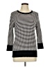 Ann Taylor Factory 100% Cotton Houndstooth Black Pullover Sweater Size L - photo 1