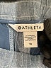 Athleta 100% Linen Chevron-herringbone Blue Shorts Size 14 - photo 3