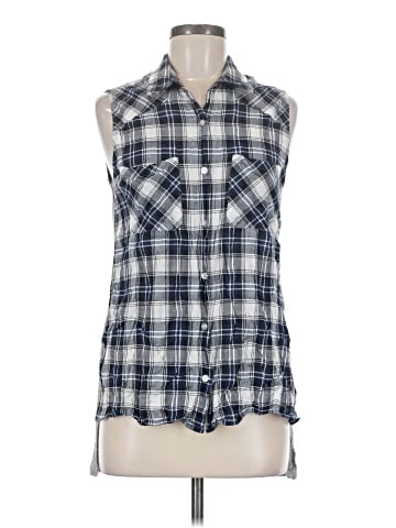 Drew Sleeveless Button-Down Shirt (view 1)