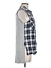 Drew Plaid Blue Sleeveless Button-Down Shirt Size M - photo 4