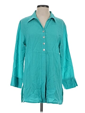 Fridaze 3/4 Sleeve Button-Down Shirt (view 1)