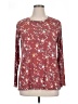 Logo Layers Stars Red Burgundy Long Sleeve Blouse Size XL - photo 1