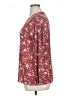 Logo Layers Stars Red Burgundy Long Sleeve Blouse Size XL - photo 5