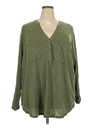 Torrid Long Sleeve Henley (view 1)