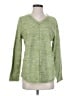 St. John's Bay 100% Polyester Green Long Sleeve T-Shirt Size S - photo 1