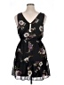 Speechless 100% Polyester Floral Black Cocktail Dress Size XL - photo 2