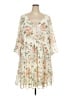 Torrid 100% Polyester Floral Ivory Casual Dress Size 4X Plus (4) - photo 1
