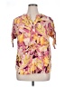 Westbound Tropical Pink Short Sleeve Blouse Size 1X - photo 1