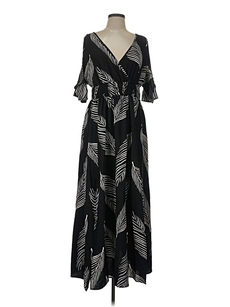 Pre-owned Shein Curve Casual Dress In Black