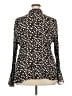Sunny Leigh Animal Print Black Long Sleeve Blouse Size 2X - photo 2