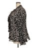 Sunny Leigh Animal Print Black Long Sleeve Blouse Size 2X - photo 5