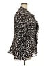 Sunny Leigh Animal Print Black Long Sleeve Blouse Size 2X - photo 4