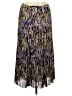 TanJay Print Gold Purple Casual Skirt Size 10 - photo 1