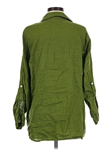 Magaschoni 3/4 Sleeve Button-Down Shirt (view 2)
