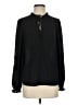 Ann Taylor LOFT 100% Polyester Black Long Sleeve Polo Size S - photo 1