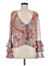 Tularosa 100% Polyester Orange 3/4 Sleeve Blouse Size M - photo 1