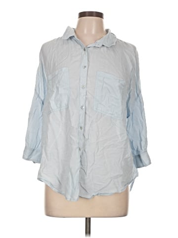 Chambrai 3/4 Sleeve Button-Down Shirt (view 1)