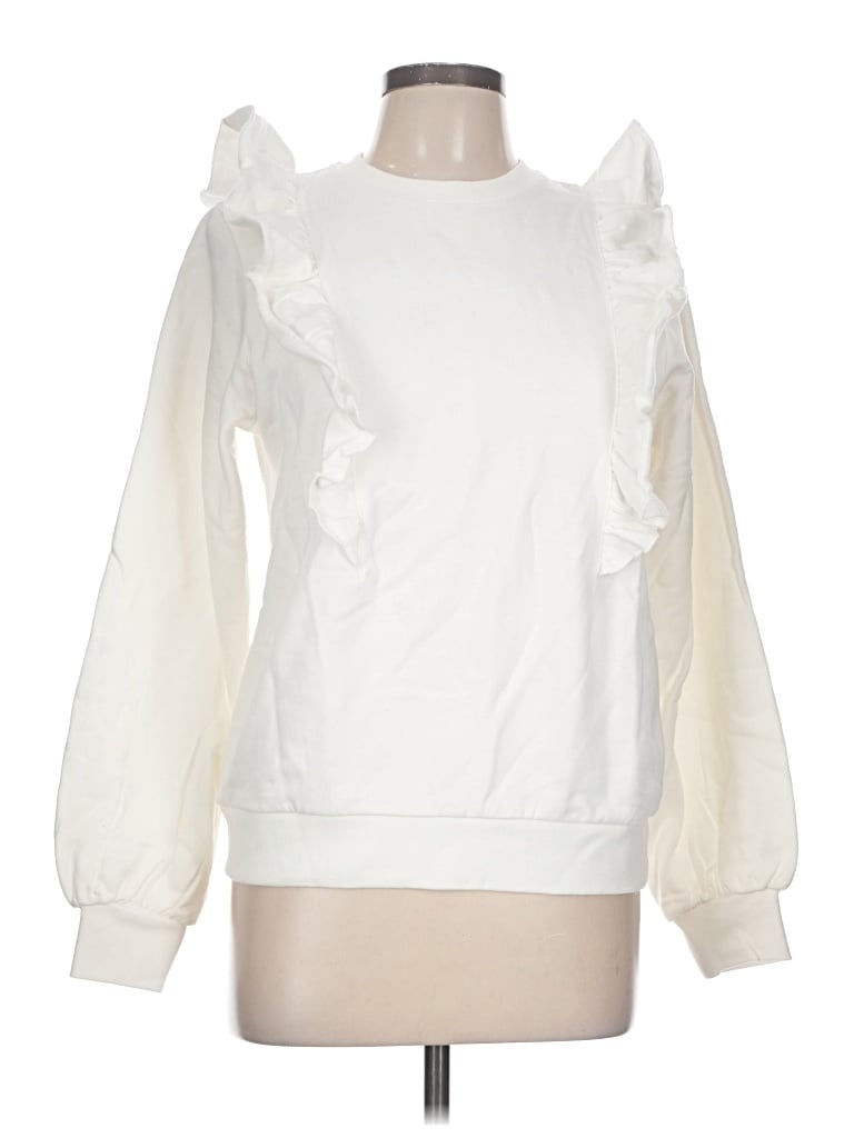 Pre-owned Nsr Long Sleeve Blouse In Ivory