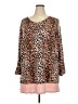 Ellen Tracy Animal Print Pink 3/4 Sleeve T-Shirt Size 2X - photo 1