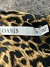 oasis 100% Viscose Animal Print Brown Cocktail Dress Size 10 - photo 7