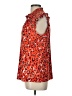 Anne Klein Animal Print Orange Sleeveless Blouse Size L - photo 5