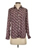 UNTUCKit Print Burgundy Long Sleeve Button-Down Shirt Size 0 - photo 1