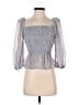 Bucketlist 100% Polyester Gray 3/4 Sleeve Blouse Size M - photo 1