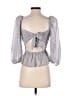 Bucketlist 100% Polyester Gray 3/4 Sleeve Blouse Size M - photo 2