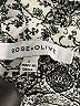 Rose + Olive 100% Polyester Paisley Silver Long Sleeve Blouse Size L - photo 7