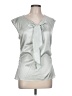 Ann Taylor Silver Sleeveless Blouse Size 10 - photo 1