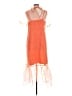 BHLDN 100% Polyester Orange Cocktail Dress Size L - photo 2