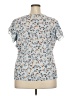 Fashion Bug 100% Polyester Blue Short Sleeve Blouse Size 22 - 24 - photo 2