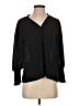 Aqua 100% Polyester Black 3/4 Sleeve Blouse Size XS - photo 1