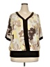 AGB Brown Short Sleeve Blouse Size 3X - photo 1