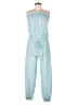Melissa Odabash Chevron-herringbone Blue Jumpsuit Size M - photo 1