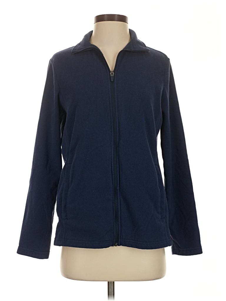 Pre-owned Lands' End Track Jacket In Blue