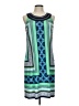 Studio One Graphic Green Casual Dress Size L - photo 1