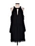 Krisa 100% Polyester Solid Black Cocktail Dress Size M - photo 1
