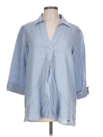Ellen Tracy 3/4 Sleeve Button-Down Shirt (view 1)