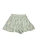 Glam 100% Polyester Metallic Silver Shorts Size S - photo 2